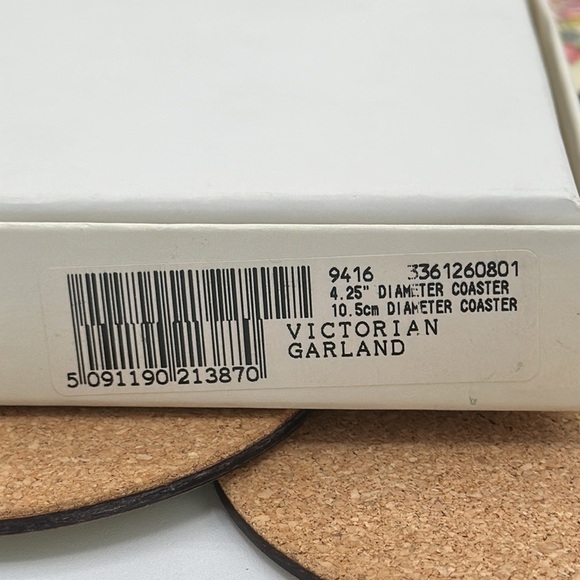 Set of six Victorian Garden coasters made in England - Picture 5 of 5